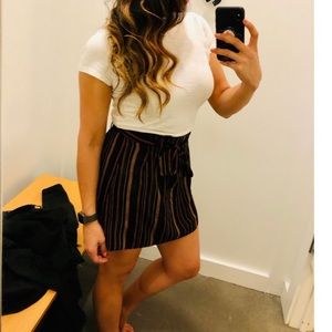 American Eagle striped skirt with matching belt